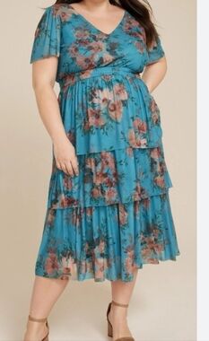 NWT Maurices Tiered Floral Dress